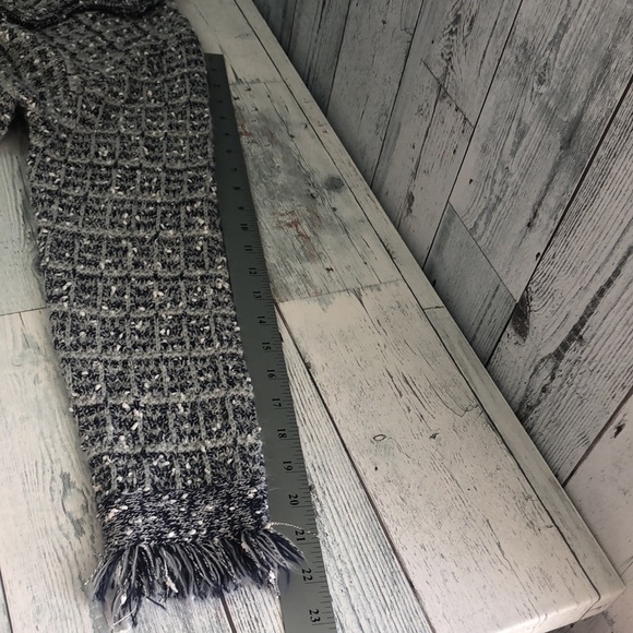 Sioni Nubby Knit Open Front Fringed Cardigan Medium - Picture 8 of 8